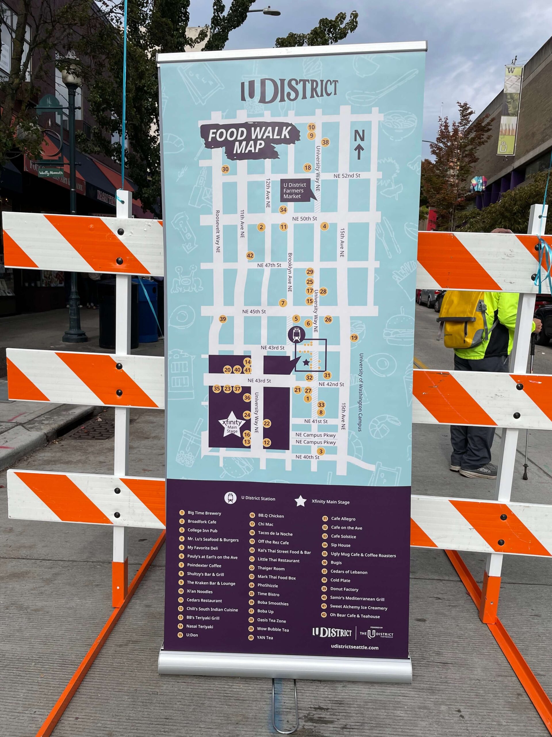 U District $3Food Walk restaurant map