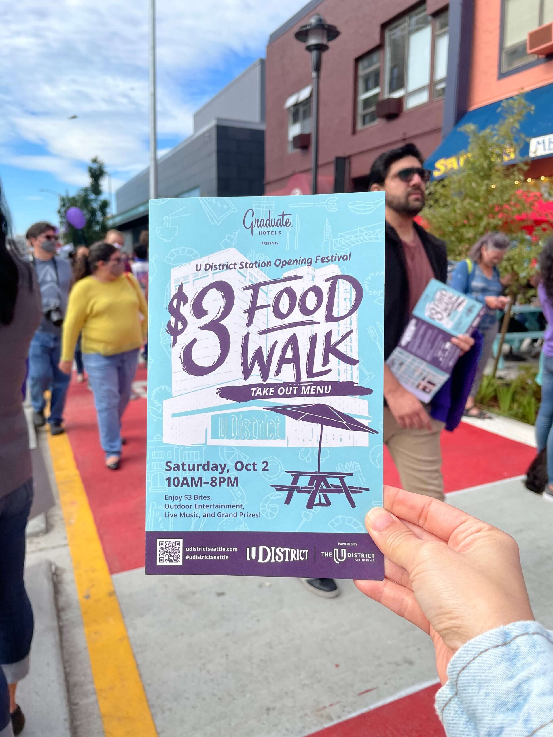 U District $3 Food Walk menu cover