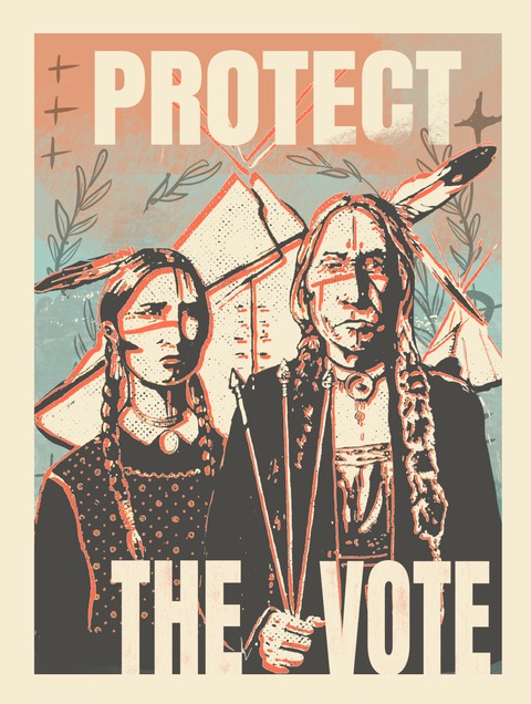 Illustrated poster with the words 